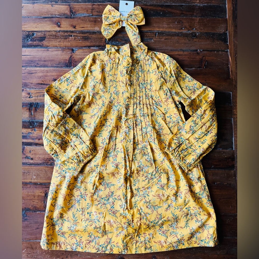 Yellow Fall Floral Dress and Bow 🍂🍂